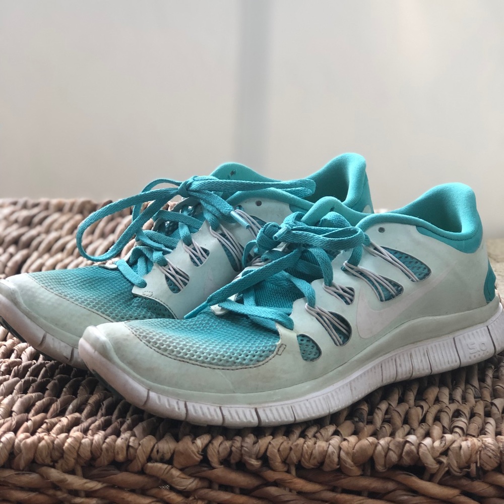 Women’s Nike Free Running Shoes, Size 10